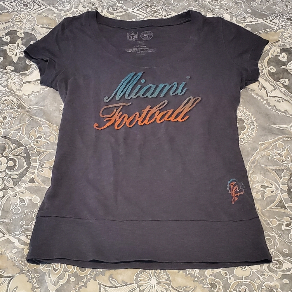 💕 NFL 💕 Miami Dolphins Team Apparel Gray Tee